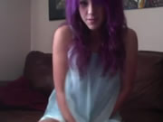 Purple Hair gadis Masturbation